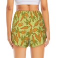 thumbnail image 2 of Lsque Corn Printed Women's Running Shorts with Liner Pockets,Elastic Quick Dry Workout Athletic Gym Yoga Shorts,Womens High Waist Shorts-Large, 2 of 9