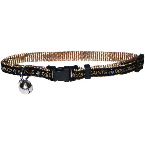 Pets First New Orleans Saints Cat Collar - Durable and Heavy Duty Nylon Web Collar