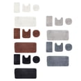 thumbnail image 2 of Eguiwyn 4PCS Bathroom Rugs and Mats Sets, Soft Microfiber Bath Mats with Non-Slip Backing, Machine Washable Absorbent Floor Mats for Toilet and Shower, Chocolate Brown, White, 2 of 4
