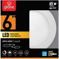 Globe Electric LED Recessed Lighting Kit Frost White 6 in. W Metal LED Recessed Downlight 65 watt