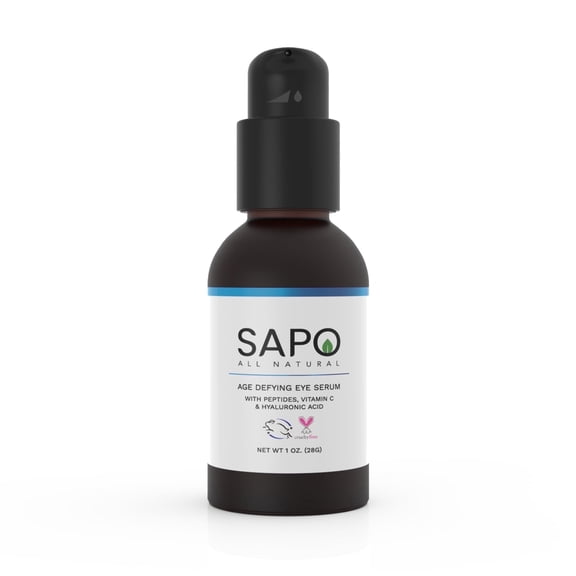 Sapo Cooling Peptide Eye Gel Serum, Hyaluronic Acid   Chamomile, Under Eye Hydration for Puffiness and Dark Circles Look, 1 oz