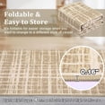thumbnail image 5 of GlowSol 2'x6' Runner Rug Modern Abstract Runner Rug Low Pile Non-Slip Bedroom Geometric Stripes Rug for Laundry Room Kitchen, Camel, 5 of 8