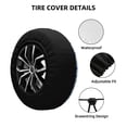 thumbnail image 5 of PUREYAH Cobblestone Blue Random Dots Rv Spare Tire Cover, Wheel Covers Protectors Universal Fit for Camping Travel Trailer Truck 16 inch, 5 of 6