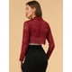 thumbnail image 5 of Cárdigan floral Allegra K Rojo oscuro S para Mujer, 5 of 6