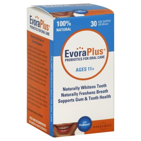 Evora Plus Probiotics for Oral Care Naturally Whitens Teeth Freshens (Best Probiotics For Bad Breath)