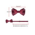 thumbnail image 3 of Corbatas de moño sólido preatadas para hombres INSPIRE CHIC para bodas elegantes, tamaño único, burdeos, 3 of 4