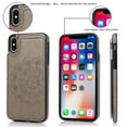 thumbnail image 5 of Funda para iPhone Xs Max con tarjetero de piel sintética con estampado de flores de datura, 5 of 5