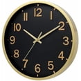 thumbnail image 2 of Wall Clocks Battery Operated 8 inch Modern Wall Clock,Silent Non Ticking Wall Clock for Living Room Bedroom Kitchen Office Classroom Decor (Black Gold), 2 of 6