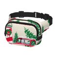 thumbnail image 2 of Fotbe Merry Christmas 1 Cangurera Cuadrada con Estampado de Doble Capa, Bolsa de Cintura Ajustable Mini para Hombres y Mujeres, 2 of 9