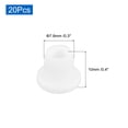 thumbnail image 2 of Uxcell 20 piezas de tapones de silicona 0.33" tapones de sellado para saleros huecos blancos, 2 of 5