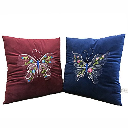 Linen Pillow Home Decoration Cases Pillow 18/'/' Standard Covers Butterfly