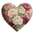 thumbnail image 2 of Heart Shaped Floral Throw Pillow for Romantic Home Decor, Soft Fabric Cushion for Couch, Bed, Valentine's Day Gift H, 2 of 7
