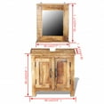thumbnail image 4 of vidaXL Bathroom Vanity Cabinet with Mirror Solid Mango Wood, 4 of 5