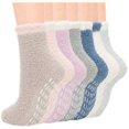 thumbnail image 1 of Calcetines de mujer, cálidos calcetines de terciopelo coral, cómodos calcetines para dormir, suaves y esponjosos calcetines de invierno 7 piezas, 1 of 4