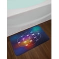 thumbnail image 2 of Circle Bath Mat, Digital Overlapping Circles Grid Geometric Centered on Triangles Esoteric Energy Motif, Non-Slip Plush Mat Bathroom Kitchen Laundry Room Decor, 29.5 X 17.5 Inches, Indigo, Ambesonne, 2 of 2
