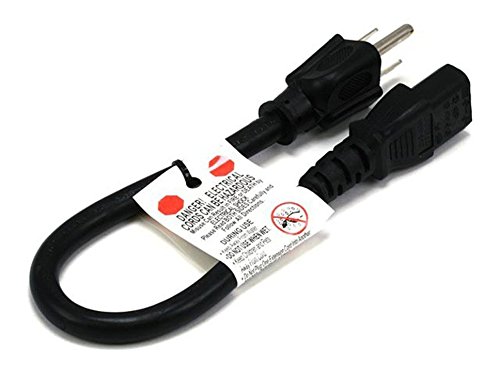 C13//5-15P , eDragon Power Cord Cable w// 3 Conductor 14AWG PC Power Connector Socket 4 Pack 2 Feet//0.6 Meters Black
