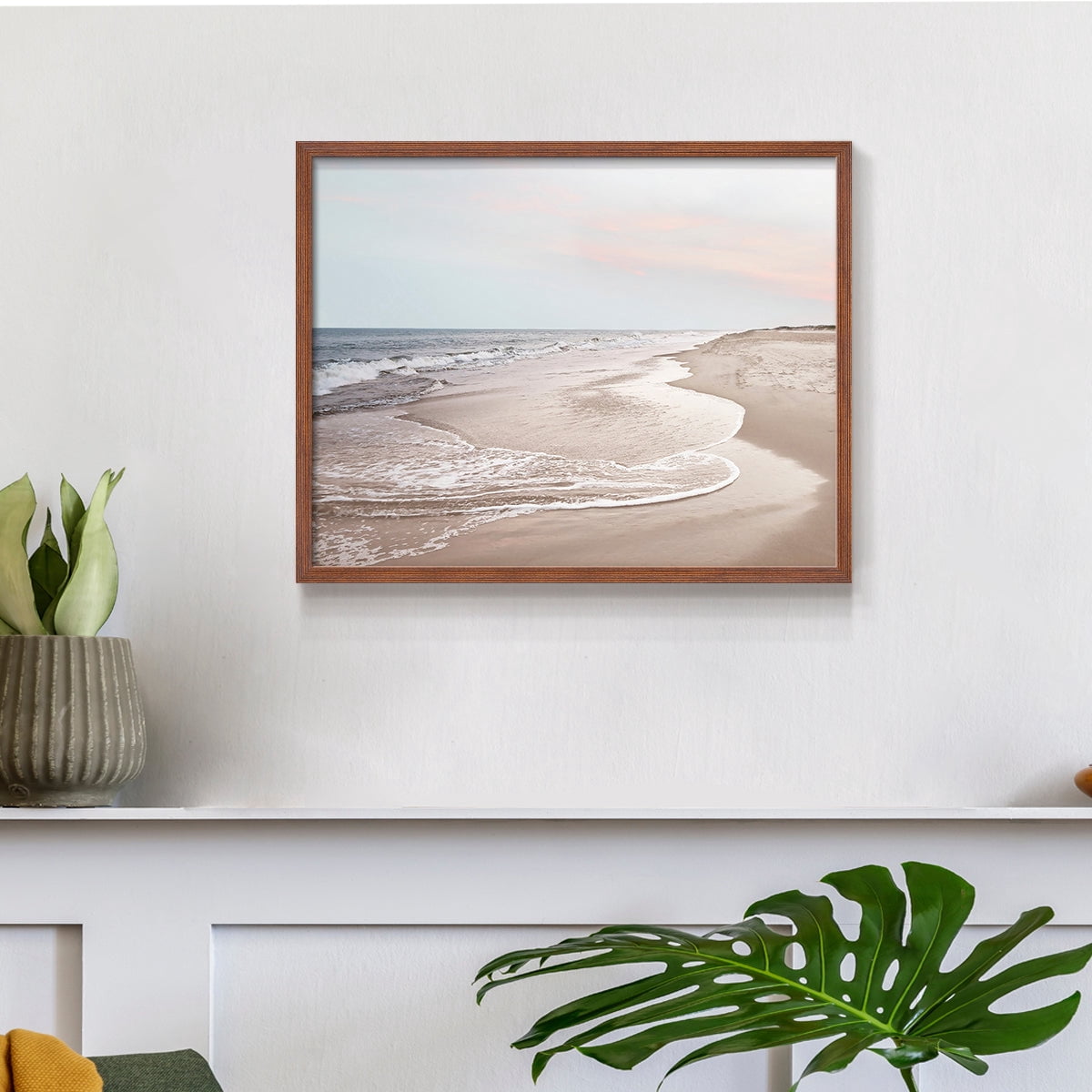 Corolla Soft Shore by Natalie Carpentieri - Restickable Framed Giclée Print