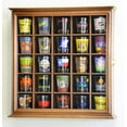 thumbnail image 2 of 25 Shot Glass Shotglass Display Case Holder Cabinet Wall Rack (Walnut Finish), 2 of 6