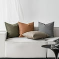 thumbnail image 5 of Nvzi fundas de almohada de cuero texturizado tejido. Estampado verde, fundas de almohada coloridas que iluminan el ambiente de tu dormitorio. 11,81 x 19,69 pulgadas (gris)., 5 of 5