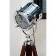 thumbnail image 4 of Wooden Floor Lamp Chrome Spotlight Tripod Stand Lamp Theater Floor Lamp Studio Searchlight Wood Stand Lamp, 4 of 4