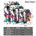thumbnail image 2 of Kainsy Elephant Throw Blanket Elephant Splash Ink Watercolor Flowers Flannel Fleece Bed Blanket Gifts for Men Women Adults Kids Plush Throws Blanket for Couch Sofa Bed inches(60"x80"), 2 of 7