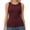 Burgundy, variant on Sleeveless Crew Neck Women Slim Fit Ribbed Tank Tops Camisole