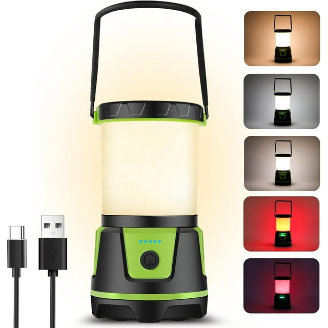Linterna, camping, recargable, 3000 lúmenes, 5 modos, IP54, batería 7500mAh, para emergencias, huracanes, senderismo