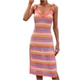thumbnail image 4 of Gaecuw Swimsuit Women Cover up Dress V Neck Sundresses Sleeveless Ankle Length Long Dresses Shift Vacation Dresses Hollow Acrylic Casual Cute Dresses Going Out Dresses Day Dresses Beach Dresses, 4 of 9