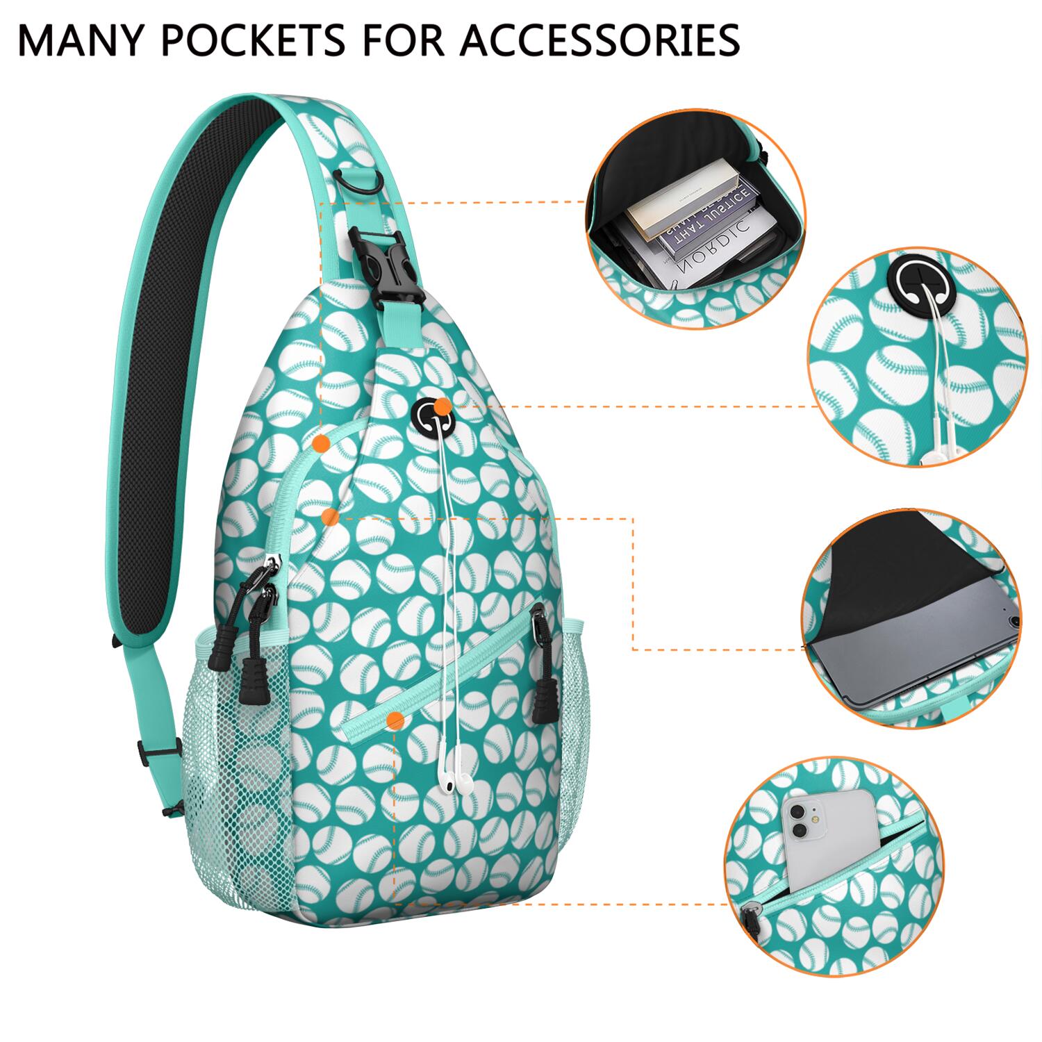 Nebula Themed Crossbody Bag - Lightweight Chest Backpack for Travel - Versatile & Travel-Ready