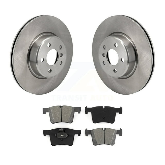 Transit Auto Front Disc Brake Rotors and Semi-Metallic Pads Kit for Car 2019 BMW 330i xDrive GT with 330mm Diameter Rotor Without Blue Painted Calipers K8S-103953