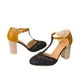 thumbnail image 4 of Zapatos de tacón grueso con hebilla hueca para mujer, sandalias de bomba a juego de colores Wmkox8yii  shjk4016, 4 of 6
