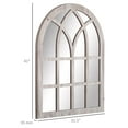 41" x 31.5" Large Rustic Wall Mirror, Arch Window Mirror for