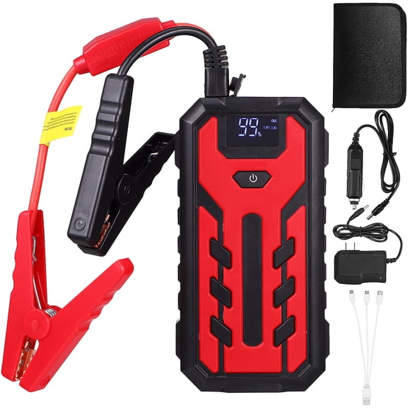 Arrancador de batería para coche, arrancador de emergencia con gran capacidad y pantalla LCD.