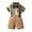 Brown, variant on RTKFRFLM Boys Gentleman Clothing Set, Plaid Shirt with Bowtie and Suspender Shorts 3-Piece Outfit