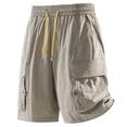 thumbnail image 2 of IhhxPro Big & Tall Men's Outdoor Cargo Shorts Elastic Waist Quick Dry Men with Multi-Pockets Work Summer Casual Loose Fit Cotton Hiking Travel M-4XL, 2 of 5