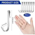 thumbnail image 2 of Triani 20Pcs J Shaped Hook Stainless Steel Hanger Hooks Hanger Clip-on Hooks Hanging Sink Grid J Hook Hooks Bedroom Accessories for Kitchen Office Bedroom(Silver), 2 of 7