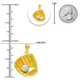 thumbnail image 2 of Charm America- Gold Baseball Glove Charm - 10 Karat Solid Gold - Great Gift For Baseball Fans, 2 of 4