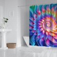 thumbnail image 2 of Colorful Tie Dye Spiral - Floral Pattern Shower Curtain 72"x84" ,Bathroom Decorative Shower Curtains Set with 12 Hooks,Modern Waterproof Washable Shower Curtain, 2 of 6