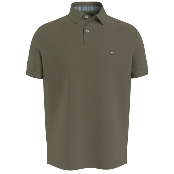 Polo Tommy Hilfiger Regular Fit para hombre, color verde oliva
