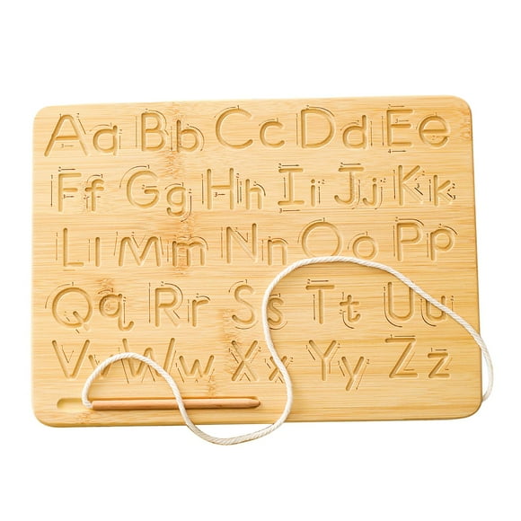 Letter Practicing Board Wooden Handwriting Practice with Pen Kids Writing Tools