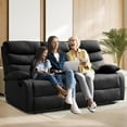 thumbnail image 4 of Xijiaus Home Theater Seating Adult Double Reclining Loveseat with Recliner, 4 of 7