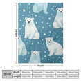 thumbnail image 4 of Nawypu  Polar Bear Sherpa Blanket White Bear Blanket Animal Pattern Bear Printed Throw Blanket Soft Luxury Style Blanket Twin Size for Teens Kids Blue Animal Decor,Soft Cozy, 4 of 6