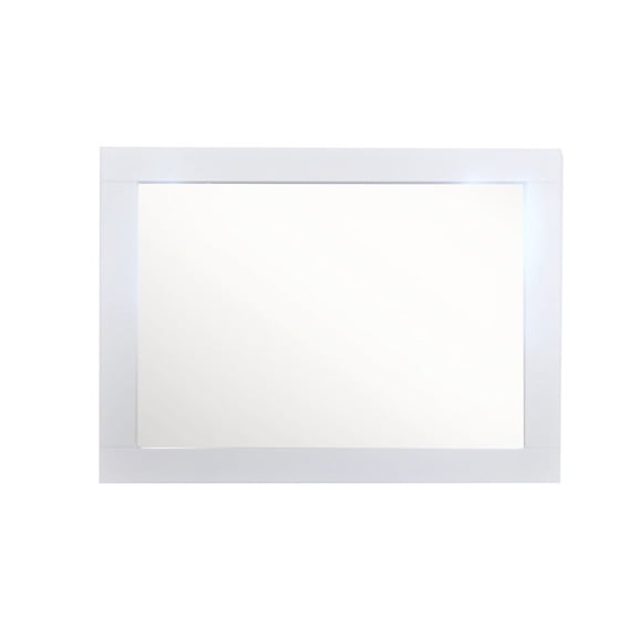 23" WOOD FRAME MIRROR IN WHITE