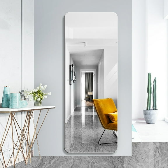 LAIYA Full Length Mirror, 65 '' x 24 '' Wall Mounted Mirror Frameless Full Body Mirror Long Mirror For Bedroom Living Room