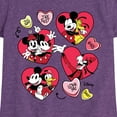 thumbnail image 3 of Disney - Heart Grid - Toddler & Youth Girls Short Sleeve Graphic T-Shirt, 3 of 5