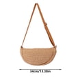 thumbnail image 2 of Bolso bandolera tejido, cartera tejida, hecha a mano con ganchillo, para el hombro, de verano, de playa, beige, 2 of 2