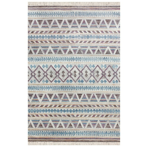 Ox Bay Finley Modern, Bohemian Geometric Hand-Made Area Rug, 9' x 12'