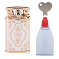 thumbnail image 1 of Windproof Portable Refillable Metal Gas Cigarette Lighter Burner Igniter (White), 1 of 8