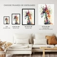 thumbnail image 3 of Wine Bottle Flowers Watercolour Painting Orange Pink Purple Spring Flower Blooms Large Wall Art Poster Print Thick Paper 18X24 Inch, 3 of 5