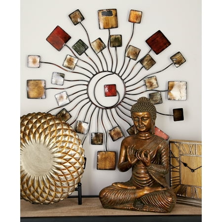 - Decmode Contemporary 32 Inch Abstract Metal Sunburst Wall Decor